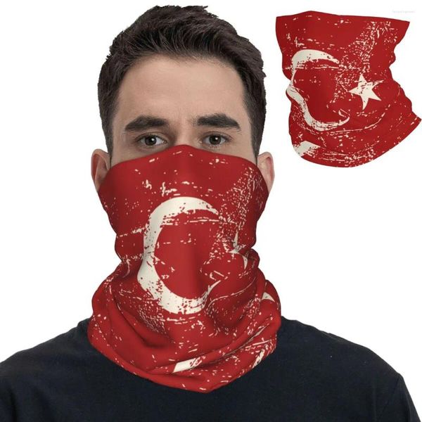 Bufandas Bandera de Turquía Aspecto Vintage Bandana Cuello Polaina Bufanda Mágica Multifuncional Ciclismo Deportes al aire libre Unisex Adulto Todas las Temporadas