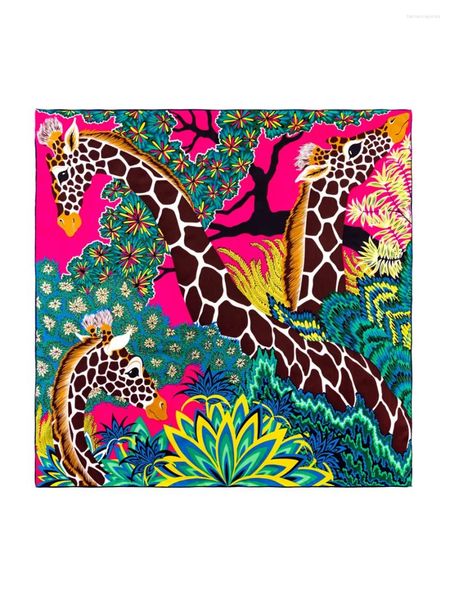 Foulards écharpe en soie en serre de 90 cm ourlet bandana ourlet concepteurs de luxe à cheveux roulés marques accessoires de printemps d'été de printemps