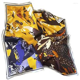 Foulards Twill Soie Foulard Mode Femmes 2023 Grand Femme Wraps Châles Carrés Bandana Dames Bandeau Sjaal