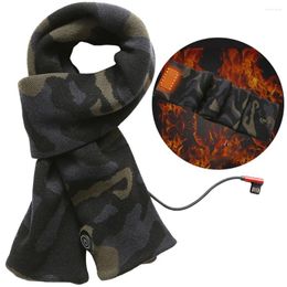 Sjaals unisex verwarmde camouflage sjaalwasbare elektrische elektrische 3 verwarmingsmodi vasten winter buiten moet hebben