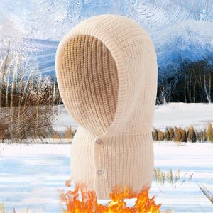 Foulards unisexe tricoté hiver tête capuche col chaud col casquette hommes femmes visage écharpe guêtre chaleur mode