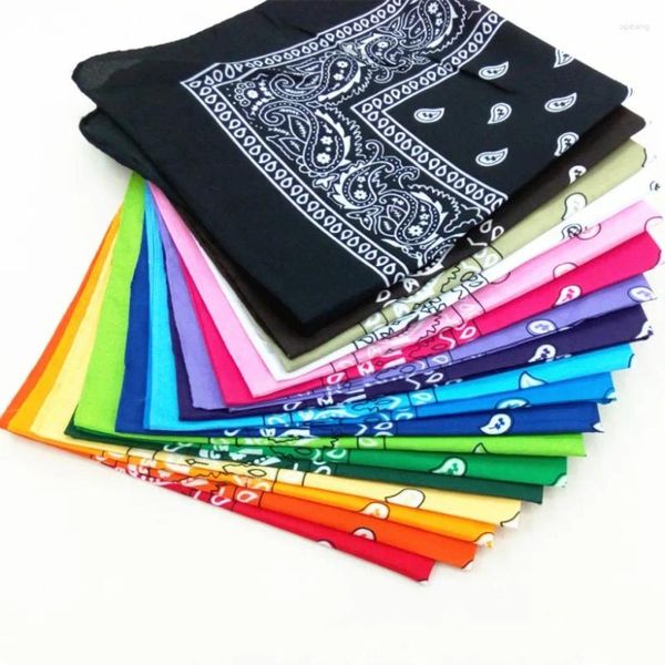 Foulards unisexe hommes femmes coton bandana bandeau cowboy hommes motard sport chapeaux poignet hairwrap simple face tête écharpe écharpe Paisley