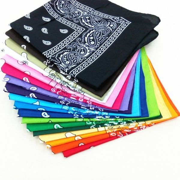 Foulards unisexe hommes femmes coton bandana bandeau cowboy hommes motard sport chapeaux poignet hairwrap simple face tête écharpe écharpe Paisley 230825