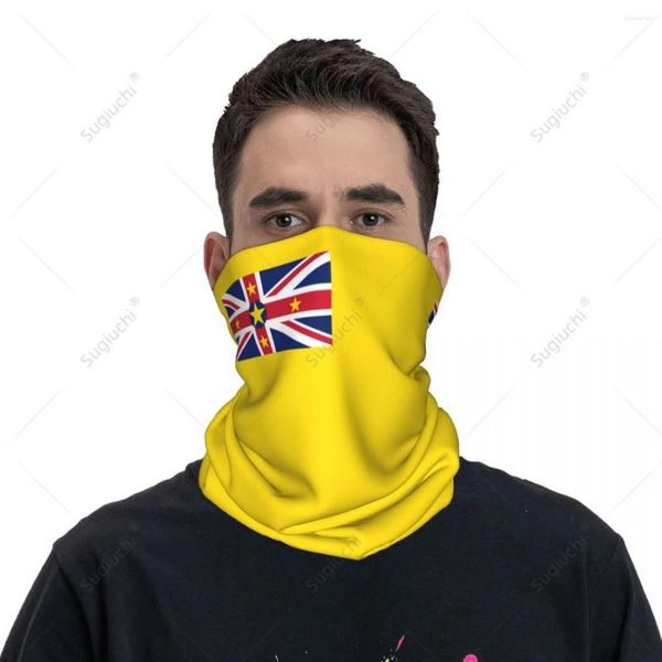 Bufandas Unisex Niue Bandera Pañuelo Bufanda Cuello Mascarilla Calentador Sin costuras Bandana Headwear Ciclismo Senderismo