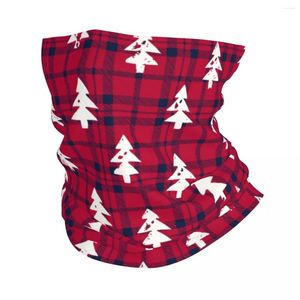 Foulards unisexe Woodland Arbres de Noël Ferme Style Bandana Accessoires Cache-cou Classique Rouge À Carreaux À Carreaux Balaclava Masque Écharpe