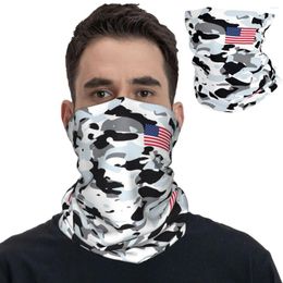 Foulards États-Unis Camouflage urbain militaire Bandana cou couverture Camo USA drapeau masque écharpe bandeau multifonctionnel en cours d'exécution unisexe