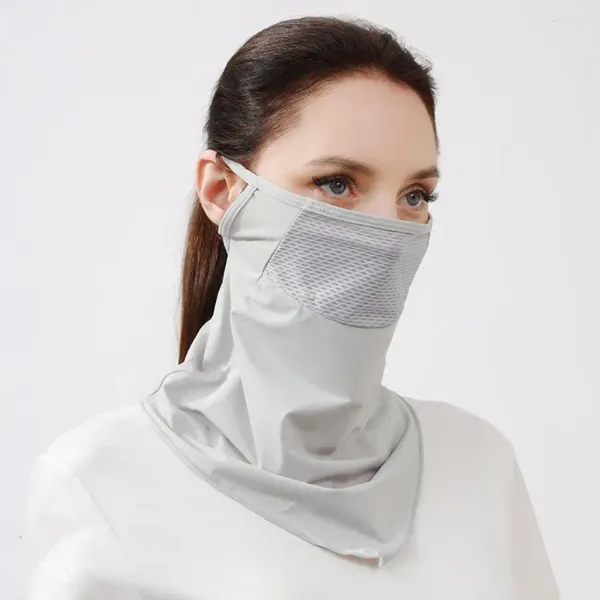 Écharpes UV Protection Masque en soie Masque Fashion Sun Proof Bib Couleur Couleur solaire Sécrane Scarf