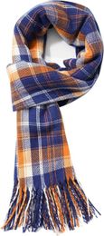 Écharpes VANLINKER doux hiver chaleur écharpe femmes cachemire sensation grande écharpe classique Camel Plaid mode cape longue châle maille WrapLF2030908