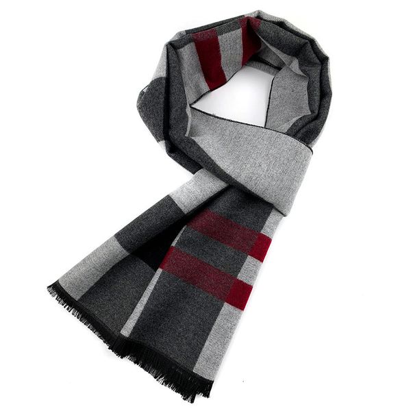 Foulards VEEKTIE Marque Mode Tartan Check Écharpe Pour Hommes Couverture Cravate Chaud Hiver Coton Noël Cadeau Année Épais Doux Nouveauté Coréen 230921