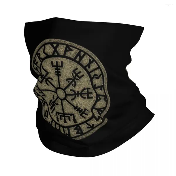 Écharpes Vegvisir Viking Compass Norse Symbole Protection Symbole Nordic Vikings Bandana Couvre de cou vintage