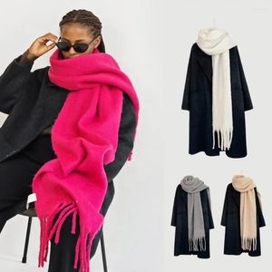 Sjaals Veelzijdige sjaal Damessjaal Elegante dames Superzachte winter met kwastje Dikke warme ademende outfitaccessoire