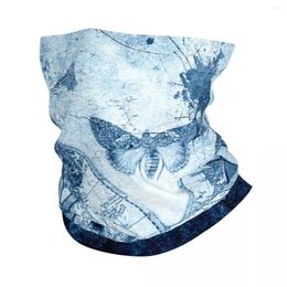 Bufandas vintage compass bandana cuello polaza azul grunge náutico náutico balaclavas envoltura bufanda diadema unisex unisex para adultos a prueba de viento