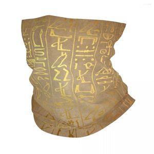 Sjaals Vintage Gouden Hiërogliefen Bandana Halsbeenkap Egypte Farao Bivakmutsen Masker Sjaal Multi-use Hoofdband Vissen Volwassen Ademend