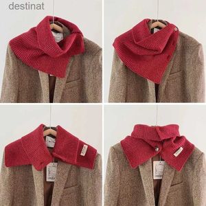 Écharpes Chaud hiver tricoté cou écharpe pour les femmes nouveau Design solide fil de laine anneau magique Snood foulards cachemire Bufanda silencieux collier L231104