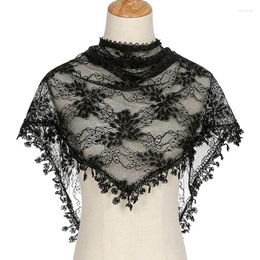 Sjaals Wit Zwart Bloem Dames Sjaal Spaanse Mantilla Kant Katholieke Sluier Kapel Sjaal Hoofdbedekking Bandana Hoofdband