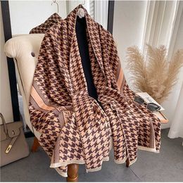 Foulards en gros châle de luxe tricoté pashmina châle couverture hiver plaine écharpe ladi cachemire laine écharpes femmes