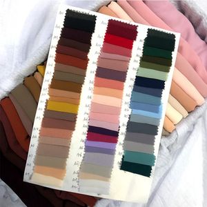 Foulards en gros 10 pcs femmes musulmanes hijab écharpe en mousseline de soie Hijabs châle bandeau sans lacet pour musulman avec matériau doux 230927