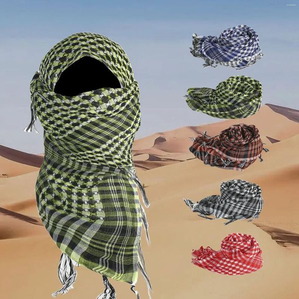 Bufandas al por mayor 10 unids Deportes al aire libre Árabe Diadema Hombres SquareTactical Bufanda Keffiyeh Fans militares Turbante Hombre