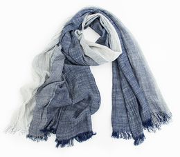 Écharpes en gros marque hiver écharpe hommes chaud doux gland Bufandas Cachecol gris Plaid tissé froissé coton hommes écharpes 230922