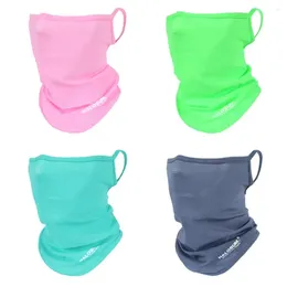 Foulards coupe-vent anti-poussière masque de vélo mode respirant soie soleil protection UV couleur unie cagoule été