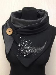 Écharpes coupe-vent chaud symbole étoile impression 3D écharpe décontractée et châle pour les femmes 230914