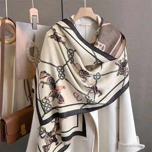 Foulards hiver cachemire écharpe imprimer chaud femmes couverture épaisse conception femme hijab châle et enveloppement dame bufanda 231007