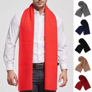 Bufandas Invierno Hombres Bufanda Larga Cálida Cálida Cachemira Moda Suave Mantón Envoltura Para Ropa Formal Color Sólido