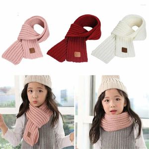 Écharpes hivernaires extérieurs enfants chauds et écharpe couche plus chaude tricotée
