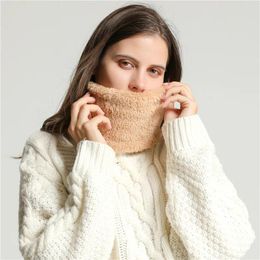 Sjaals Winter Pluche Uitlaat Hals Cover Kinderen Ring Halsdoek Mannen Vrouwen Effen Sjaal Herfst Buiten Fietsen Warm Koudbestendig