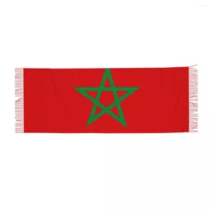 Écharpes d'hiver Gland Écharpe Drapeau du Maroc Femmes Cachemire Cou Tête Chaud Pashmina Lady Châle Wrap Bandana