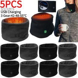 Écharpes hivernales usb écharpe chauffée électrique hommes enlecece bandana femmes couche plus chaude velours couche à vélo de ski de camping