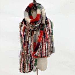 Lenços inverno mulheres genuíno cachecol xale senhora quente natural real silenciadores moda luxo de malha estilo longo capa