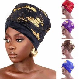 Foulards d'hiver femmes velours Turban foulard Wrap musulman Hijab Bonnet Cap africain nigérian bandeau Tube cheveux accessoires