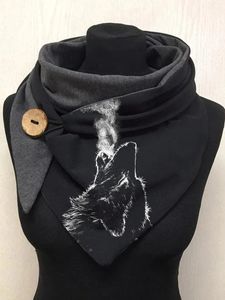 Foulards Wolf 3D Print Casual Wrap Écharpe pour les femmes 231016