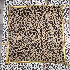 Sjaals Woman Fashion Silk Scarf Flower Leopard Print 130 Big Square Decoration Wife Gift Headscarf Hoge kwaliteit sjaal