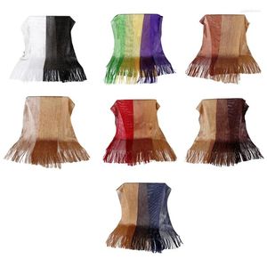 Écharpes femme sheer châle de mariage carnaval couleur correspondant écharpe légère avec garniture marginale pour dropship à l'épreuve du soleil extérieur