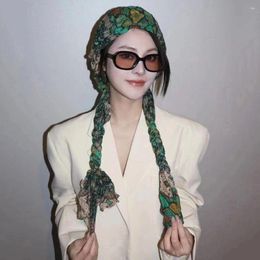 Foulards femmes tresse conception écharpe mode coton lin crème solaire châle et enveloppes tête casquette Hijab polyvalent cou chapeau