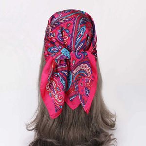 Sjaals Damesmode Vierkante Sjaal Boho Bohemen Tribal Stijl Paisley Hoofddoek Hip Hop Hoofdband Tulband 70*70cmL231204