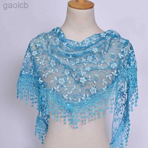 Bufandas Mujeres Triángulo Fashion Wrap Lady Shawl Flow Flower Bufanda Femenina Babyas Bufandas Propiedades de fotos de verano Accesorios 240410