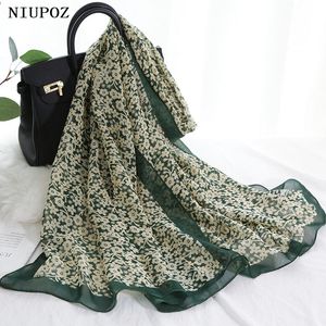 Foulards Femmes Foulard Petite Fleur Élégant En Mousseline De Soie Bandana Écharpe Été Voyage Crème Solaire Mince Hijab Châle 230915