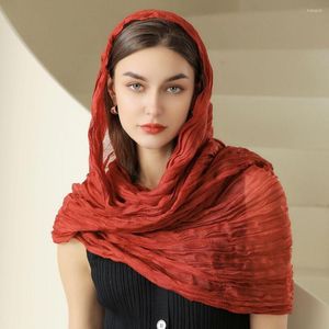 Écharpes femmes hijab foulard massif foulard féminin châles enveloppe la plage de la tête de la soie bandana poncho