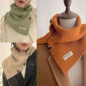 Sjaals Dames Gebreide Sjaal Mode Knopen Hals Kraag Wraps Warm Winter Gemakkelijk Sjaals Dame Dikke Wollen Garen Halsdoek Uitlaat Sjaal 230818