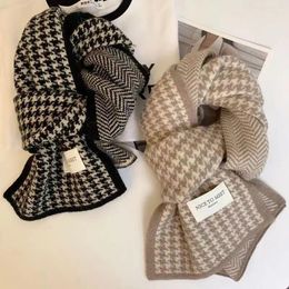 Écharpes Femmes Hommes Longue Écharpe Vintage Élégant Poule Chaud Hiver Pour Casual Quotidien 2024 Tricot