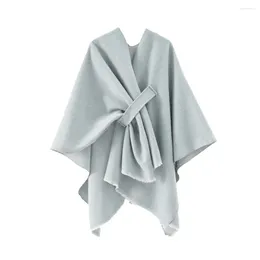 Foulards Femmes Foulard Confortable Femmes Automne Hiver Châle Épais Chaud Rétro Cardigan Coupe-Vent Cape Couverture Poncho Pour Épaule À L'épreuve Du Froid