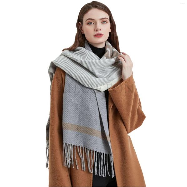 Foulards Femmes Tricoté Hiver Style Coréen Chaud Casal Plaid Womans Bufandas Invierno Mujer