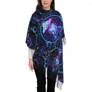 Bufandas Bufanda de mujer con borla Ilusoria India Mandala Largo Invierno Otoño Chal Wrap Buda Seta Zen Pashmina