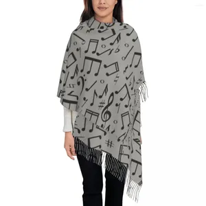 Foulards Foulard Femme Avec Gland Notes De Musique Chanson Longue Super Doux Châle Et Wrap Piano Cadeau Musical Cadeaux Pashmina