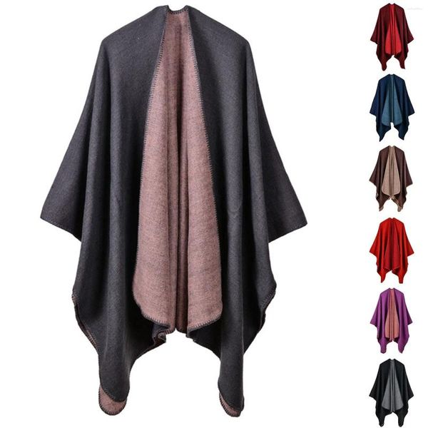 Bufandas Mantón de mujer Wrap Ponchos Cape Cardigan Suéter Frente abierto Sheer Cover Up para vestidos Mujer Noche Capas de lana Mujeres