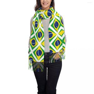 Sjaals Vrouwen Sjaal Braziliaanse Vlag Winter Sjaals Dunne Wrap Lady Tassel Warm Harige Bufanda Stola