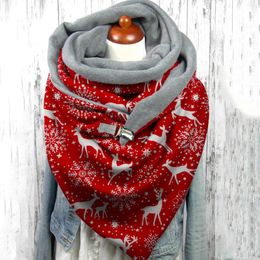 Sjaals dames sjaal winter mode drukkerij kerstdrukknop szalik casual soft wrap warme lange sjaals 2023